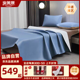 宝美娜牛皮凉席头层特厚纯色2026新款水牛皮软席子三件套真皮床垫 新升级雾语蓝加厚3MM（单席） 0.8米X1.95米【床】