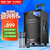 先科（SAST）家庭ktv音响套装广场舞音响带显示屏家用点歌机功放一体机户外卡拉ok唱歌全套设备舞蹈播放器话筒 【SA-122X】12吋低音+双话筒