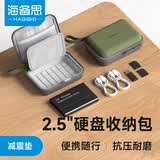 海备思2.5英寸移动硬盘包数码配件收纳包充电宝数据线耳机保护包移动电源u盘u盾SD内存卡便携硬壳防震包
