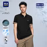 海澜之家（HLA）短袖POLO衫男款【礼盒装可选】山不在高系列短袖男夏季父亲节礼物 黑色33 XL 180/96A 推荐151~164斤