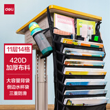 得力（deli）【超级爆款】挂书袋课桌书挂袋 升级款书桌边挂袋书袋 学生书本收纳神器 黑色加厚款开学必备