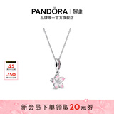 潘多拉（PANDORA）樱飞舞春项链套装玫瑰金色旋转樱花轻奢送女友生日礼物 银色 45CM