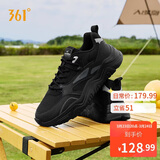 361°运动鞋男春夏季厚底增高黑色通勤休闲跑步老爹鞋子男672426763F-4