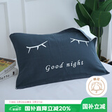 艾薇 枕巾学生宿舍加大加厚纱布枕巾简约枕头巾一个装 睫毛 50*80cm