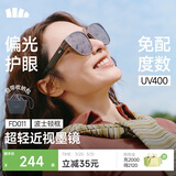蕉下（beneunder）近视可戴太阳镜套镜折叠近视墨镜开车防强光大方圆框户外FD011