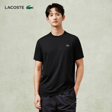 LACOSTE法国鳄鱼男装春夏新款弹力速干运动休闲正肩T恤|TH8920 031/黑色 M 4