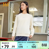 361°卫衣女士春夏季运动休闲舒适宽松圆领长袖套头上衣662334801D-1