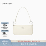 Calvin Klein腋下包休闲通勤包包字母拉链CK女包单肩法棍包 67U-牛奶白 OS