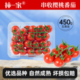 京鲜生&柿一家 山东串收樱桃番茄净重450g*2盒尝鲜 水果小柿子源头直发