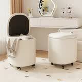 沐含玥化妆凳可储物梳妆台专用椅子女生主卧室高级感旋转方凳万向轮矮凳