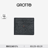 个乐经典羊皮短款钱包手工真皮多卡位卡夹卡包情侣生日礼物 经典黑（小男孩）