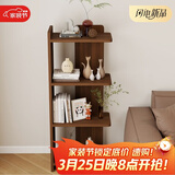 时黛家居转角书架简易落地置物架家用床头书柜一体靠墙拐角架子