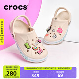 CROCS卡骆驰贝雅卡骆班洞洞鞋轻便耐磨拖鞋一脚蹬休闲鞋|205089 冬日白/彩色-1LI 43 (270mm)