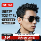 京东京造新款【天际线】钛飞行员尼龙偏光太阳镜开车防晒骑行眼镜墨镜