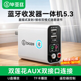 毕亚兹 蓝牙接收器5.3适配器老音箱响功放机aux转换无线耳机台式电脑电视switch音频发射器U盘TF卡播放器