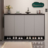 立太鞋柜门口入户柜收纳柜一体靠墙鞋架简易多层家用外楼道玄关柜 【使用寿命超10年-实木生态板】140*32*92CM ENF级