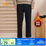 361°运动裤男士春季加绒保暖休闲卫裤直筒跑步长裤子男652344708D-5