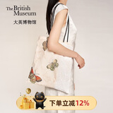 大英博物馆博物志系列蝴蝶翩翩印花拼接单肩包送女生礼物