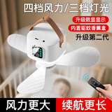 小今【支持米家App智能风控】桌面小风扇夹子小型便携usb充电学生宿舍床头小吊扇婴儿车户外露营电风扇 【米白色】露营夜灯宿舍床上小吊扇 【默认】下单即送丨2年质保只换不修