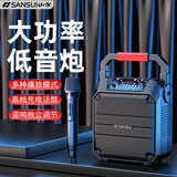 山水（SANSUI）无线手提户外蓝牙音箱大音量广场舞小型家用K歌音响教学扩音器便携式地摊SK30 单麦