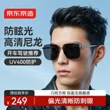 京东京造新款【几何方框-钛】钛尼龙偏光太阳镜镜开车防晒骑行眼镜墨镜