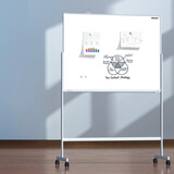 得力支架式白板120*90cm  现代办公系列金属边框白板家用儿童教学培训磁性小黑板办公白板写字板