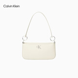 Calvin Klein腋下包休闲通勤包包字母拉链CK女包单肩法棍包 67U-牛奶白 OS