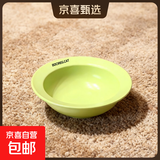 BD飞碟猫碗陶瓷釉下彩宠物饭碗吃粮喝水 磨砂绿色飞碟猫碗