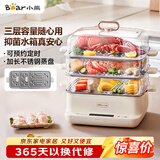 小熊（Bear）电蒸锅 不锈钢 家用多层大容量可视蒸箱 蒸鱼馒头包子14.7L一体多功能电锅 DZG-CA2G2