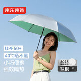 京东京造 小银盾胶囊遮阳伞晴雨两用伞防紫外线防晒伞折叠伞 蒂芙尼蓝