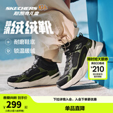 Skechers斯凯奇儿童秋冬休闲男女童二棉鞋轻质加绒保暖靴405222L/302583L 男童/黑色/绿色/BKGR 31