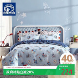 梦洁宝贝100%纯棉床上四件套儿童全棉被套床单床上用品男孩 太空飞行记 1.2米床