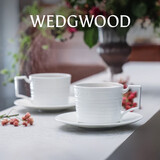 Wedgwood意大利浮雕2杯2碟骨瓷咖啡杯碟下午茶杯碟结婚礼物结婚礼物