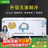 北极川【五面制冷一级能效】冰柜商用智能温控卧式大容量冷柜家用冷藏冷冻展示柜冰箱保鲜柜雪糕柜 五面制冷|长2.2米扩容|智能铜管单温BD/BC2180