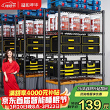 溢彩年华厨房置物架落地货架多层杂物零食架果蔬菜储物收纳架五层75cm2393