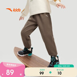 安踏儿童裤子男女大童冬季加绒保暖针织运动长裤A72447703
