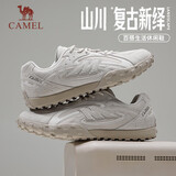 骆驼（CAMEL）山川复古休闲男鞋防滑反绒休闲德训板鞋 K16BX5L3076 卡其白 42