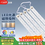 洛林（ROLin）led吸顶灯灯芯灯盘磁铁吸附客厅灯带高显替换光源led灯条100w三色