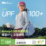 蕉下（beneunder）防晒衣女外套凉感修身短款辣妹防紫外线女AL119乌云灰M