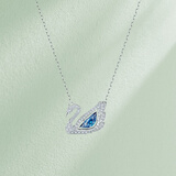 施华洛世奇（SWAROVSKI）蓝天鹅项链女 女士项链轻奢高级感生日礼物送女友送闺蜜5533397