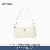 Calvin Klein腋下包休闲通勤包包字母拉链CK女包单肩法棍包 67U-牛奶白 OS