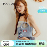 toutou新款女包牛仔菜篮子托特包百搭通勤单肩斜挎手提送女友生日礼物