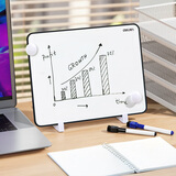 得力30*22cm黑色双面小白板 儿童磁铁吸附白板写字板小黑板白板支架式 家用办公手写板儿童画板提示板