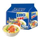康师傅 方便面 大食袋鲜虾鱼板面五连包139g*5 泡面袋装速食 方便食品