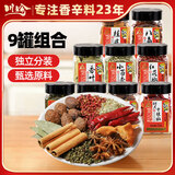 川珍香料大全9罐组合装595g厨房调料套装家庭五香炖卤料包原料辣卤