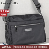COWLEY KELLER斜挎包男士单肩包商务休闲背包防泼水牛津布邮差包通勤挎包斜肩包 CK黑色-防泼水面料 大包 32*9*23cm