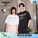 BOY LONDON夏季短袖情侣男女同款小熊涂鸦满印潮牌T恤N01909 黑色 XL 此款偏大，建议拍小一码
