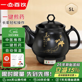 一壶百饮中药锅煎药壶中药壶养生壶全自动药壶熬药锅药膳煲陶瓷家用熬中药锅电子熬药罐电砂锅煎药机煮药壶 【加厚款】 5L 黑陶壶A