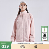 卡帕（Kappa）背靠背2025新款羊羔绒外套情侣男女立领宽松开衫夹克 粉色-5328 S