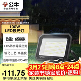 公牛（BULL）LED投光灯户外庭院工厂园林灯露营灯 IP65防水等级100W-6500K白光